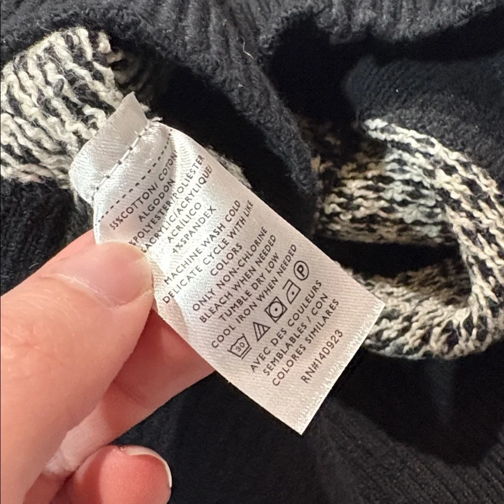 Ann Taylor Loft Fairisle Quarter Zip Pullover Sweater